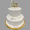 2 Tier Cake All White | Brenda's Cakes Shop - Miami, FL