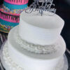 2Tier Cake all white | Brenda's Cakes Shop - Miami, FL