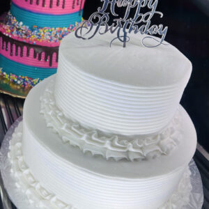 2Tier Cake all white | Brenda's Cakes Shop - Miami, FL