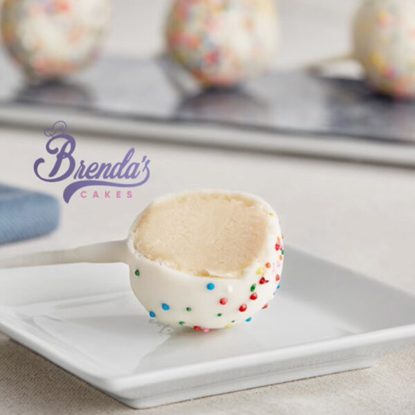 CakePop White with Sprinkles | Brenda's Cakes Shop