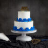 Two Tier Cake Blue | Brenda's Cakes Shop - Miami, FL