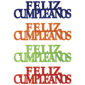 Feliz cumpleaños RED Cake topper