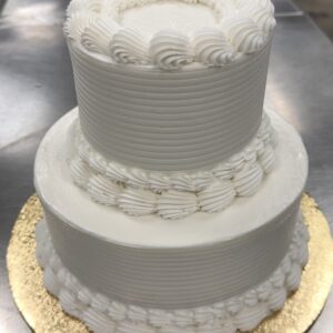 Two tier cake double shell